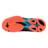 Волейбольні кросівки Mizuno WAVE VOLTAGE 2 Black/Neon flame/Peacock blue