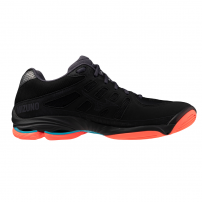 Волейбольні кросівки Mizuno WAVE VOLTAGE 2 Black/Neon flame/Peacock blue