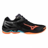 Волейбольні кросівки Mizuno WAVE VOLTAGE 2 Black/Neon flame/Peacock blue