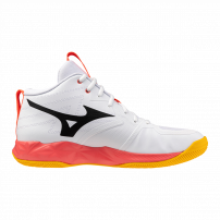 Волейбольні кросівки Mizuno WAVE MOMENTUM PRO MID White/Fiery coral/Citrus