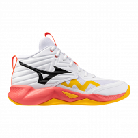 Волейбольні кросівки Mizuno WAVE MOMENTUM PRO MID White/Fiery coral/Citrus