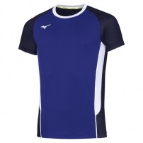 Волейбольна футболка чоловіча Mizuno PREMIUM HIGH-KYU TEE Синій/Темно-синій/Білий