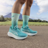 Кросівки для бігу жіночі Asics GEL-NIMBUS 27 Wave teal/Illuminate mint