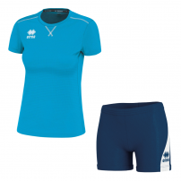 Волейбольная форма женская Errea MARION/AMAZON 3.0 Голубой/Темно-синий/Белый