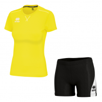 Волейбольная форма женская Errea MARION/AMAZON 3.0 Светло-желтый/Черный/Белый
