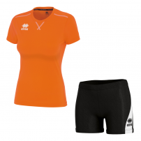 Волейбольная форма женская Errea MARION/AMAZON 3.0 Светло-оранжевый/Черный/Белый