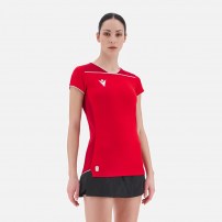 Волейбольна форма жіноча Macron STEEL ECO/KRYPTON EVO HERO Червоний/Темно-червоний/Білий