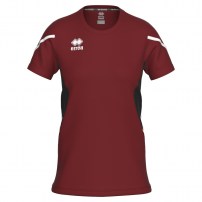 Волейбольна футболка жіноча Errea CORINNE Бордовий/Чорний/Білий