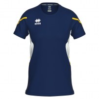 Волейбольна футболка жіноча Errea CORINNE Темно-синій/Білий/Жовтий