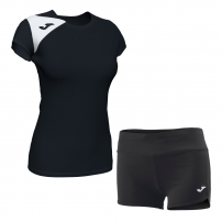 Волейбольная форма женская Joma SPIKE II/STELLA II Черный/Белый