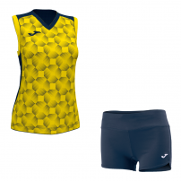 Волейбольна форма жіноча Joma SUPERNOVA III/STELLA II Темно-синій/Жовтий