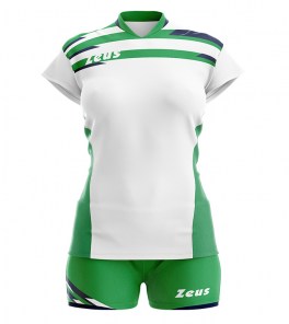 Волейбольная форма женская Zeus ITACA WOMAN KIT Белый/Зеленый