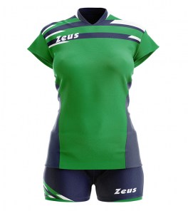 Волейбольна форма жіноча Zeus ITACA Зелений/Темно-синій