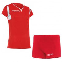 Волейбольная форма женская Macron FLUORINE/OSMIUM Красный/Белый