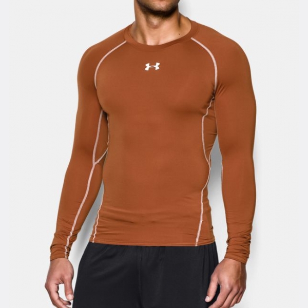 Компрессионная футболка Under Armour HeatGear® Armour Long Sleeve Compression Shirt Orange