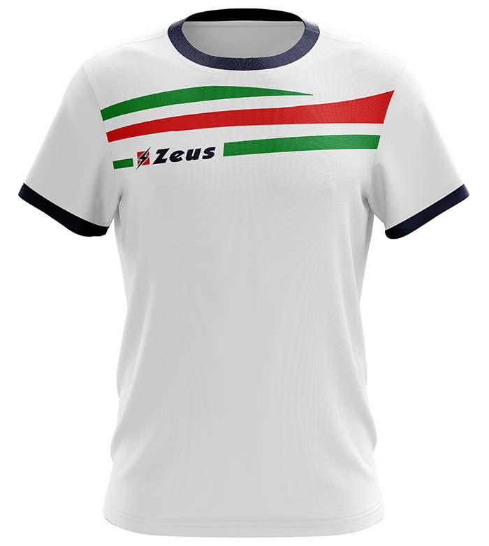 Волейбольная футболка мужская Zeus ITACA T-SHIRT Белый/Синий/Зеленый/Красный
