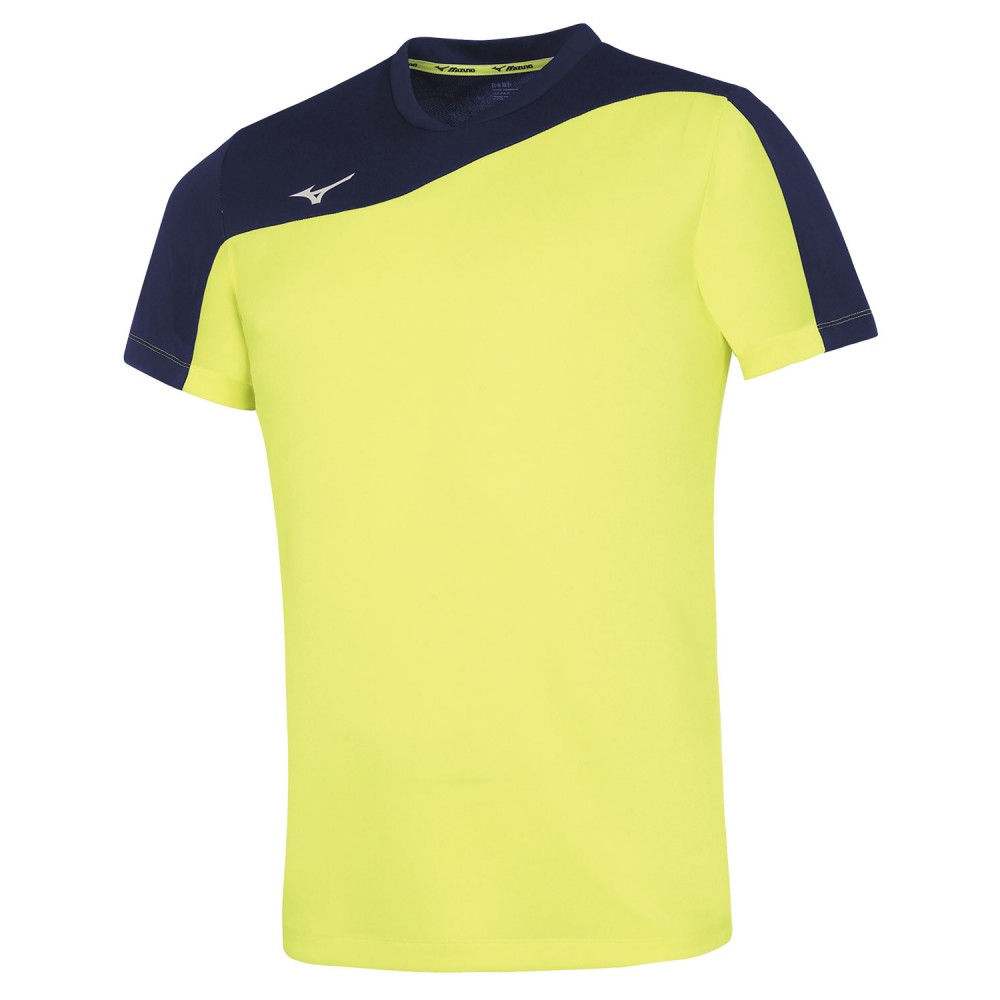 Волейбольная футболка мужская Mizuno AUTHENTIC MYOU TEE Желтый/Темно-синий