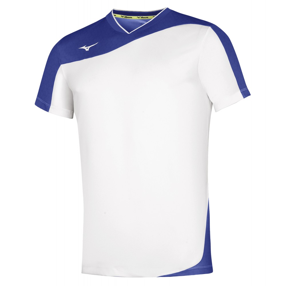 Волейбольная футболка мужская Mizuno PREMIUM MYOU TEE Белый/Синий
