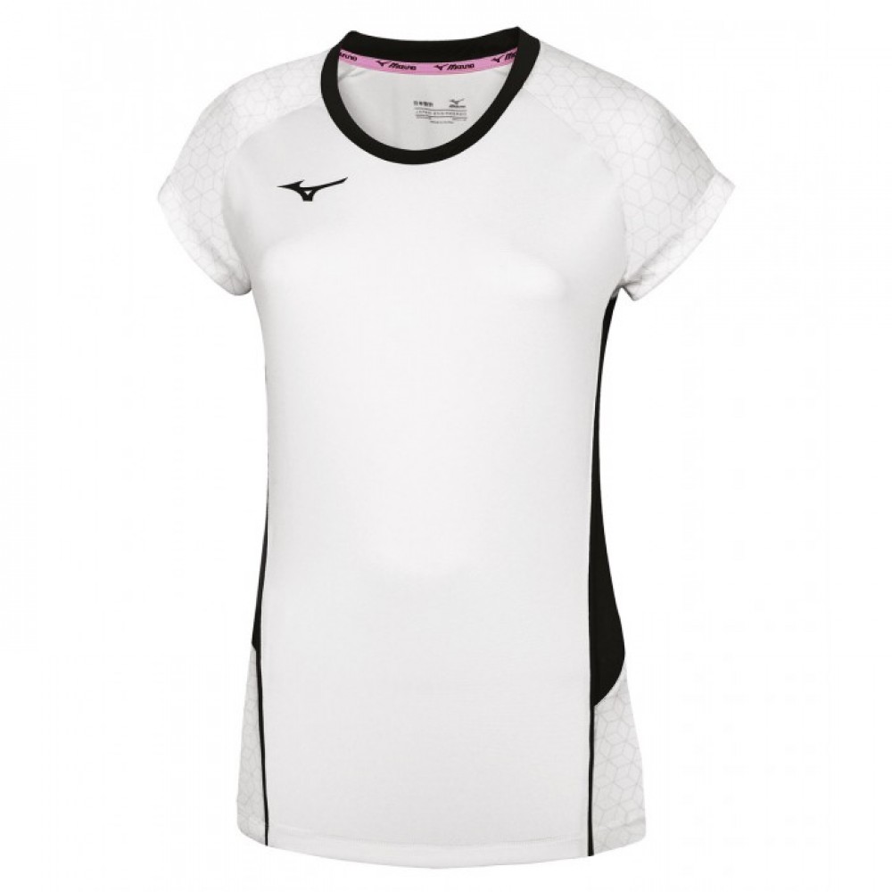 Волейбольная футболка женская Mizuno PREMIUM HIGH-KYU TEE Белый/Черный